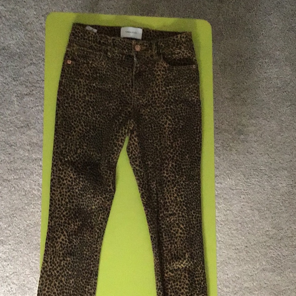 Current/Elliot Leopard print skinny jeans